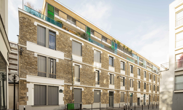 Réhabilitation et surélévation d’un immeuble de 42 logements à Paris XI